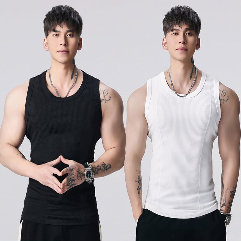 Men's Heavy 310g Sleeveless Fitness Vest - Training Tank Top