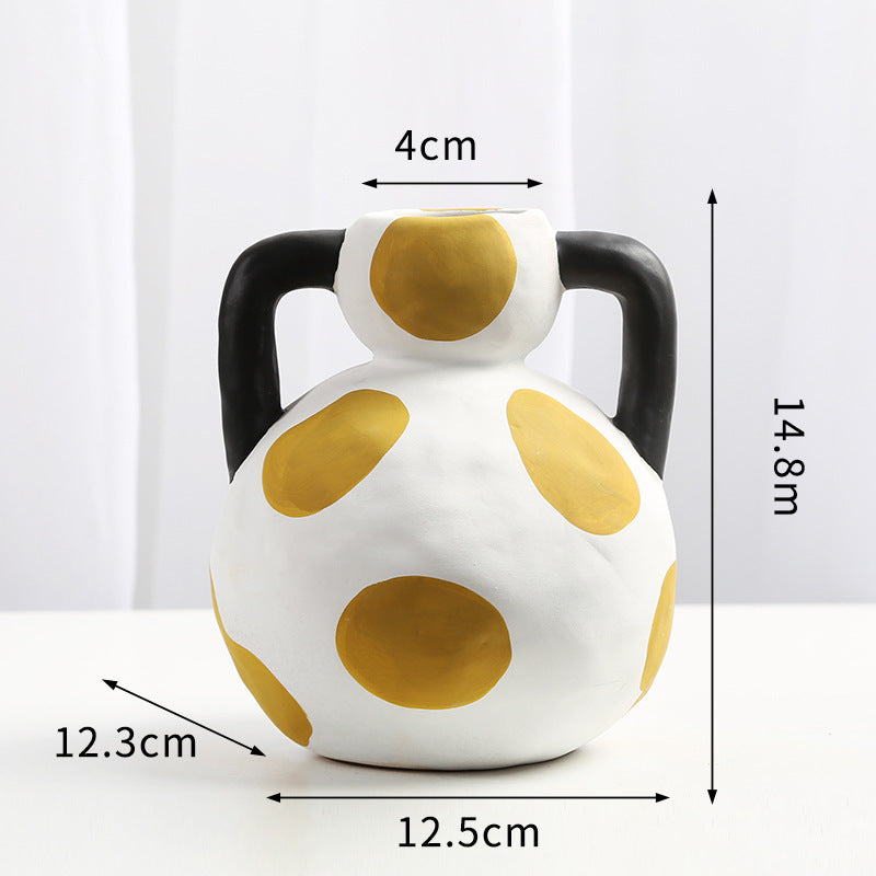 Premium Ceramic Vase - Modern Living Room Home Decoration Centerpiece