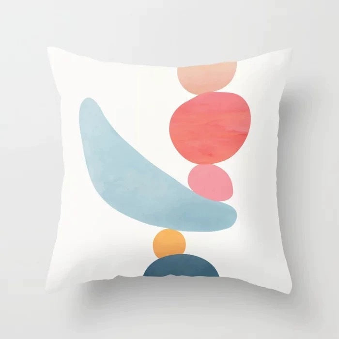 Abstract Geometric Portrait Pillowcase - Modern Art Home Sofa Cushion Pillow Cover