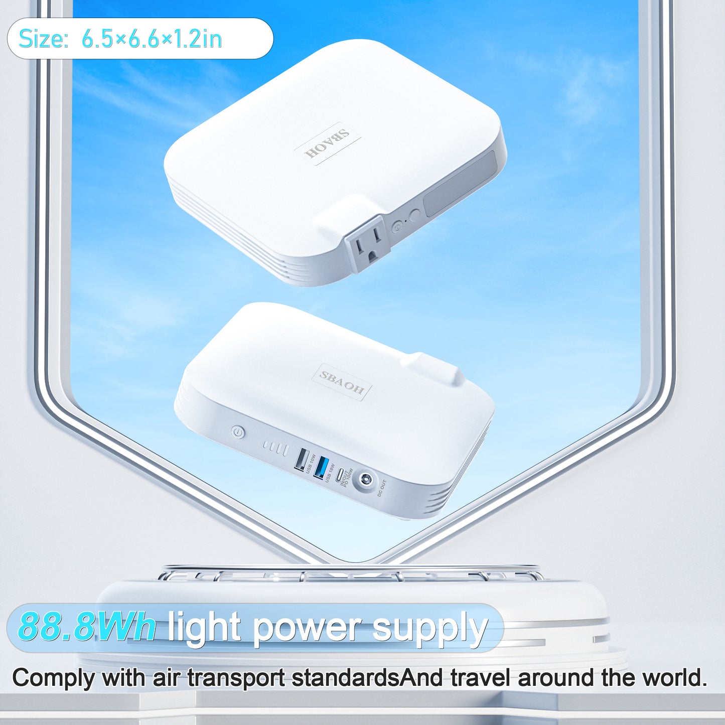 99.9W Camping Power Station - 88.8Wh 24000mAh Portable Emergency Backup Power