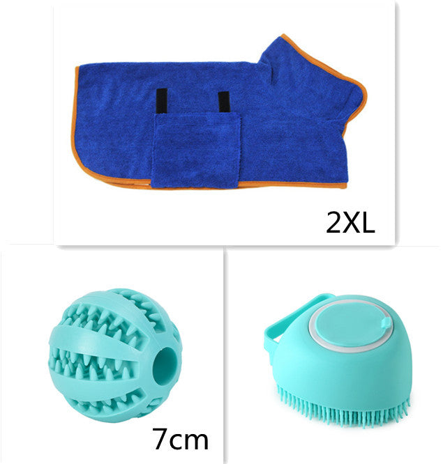 Silicone Dog Bath Massage Gloves Brush - Pet Grooming Tool with Shampoo Dispenser for Dogs & Cats