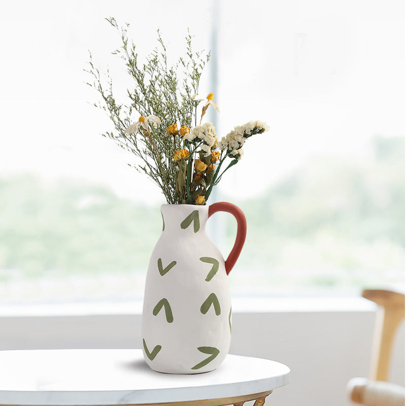 Premium Ceramic Vase - Modern Living Room Home Decoration Centerpiece
