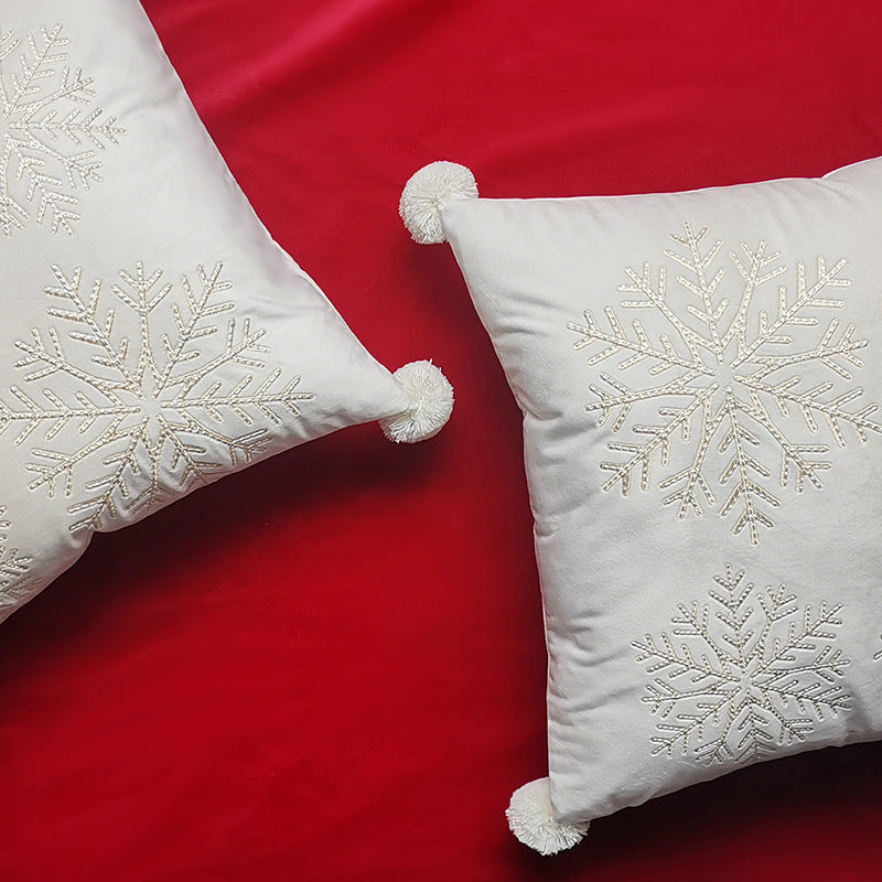 Christmas Tree Deer Cushion Cover Bedroom Pillow