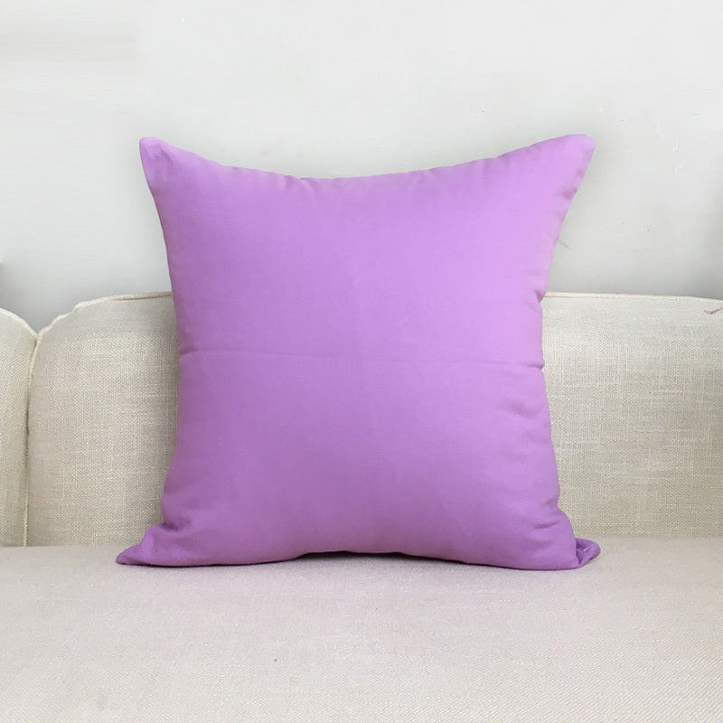 Solid Color Cushion Sofa Pillow White Blue Gray Coffee Color Purple Red Cushion Cover Waist Pillow