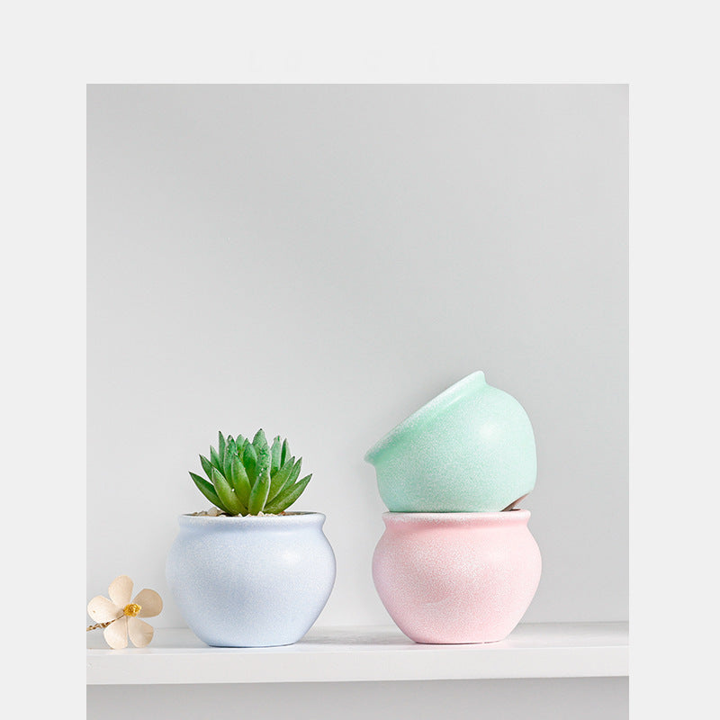 Premium Creative Ceramic Flower Pot - Modern Home Decoration Gardening Planter