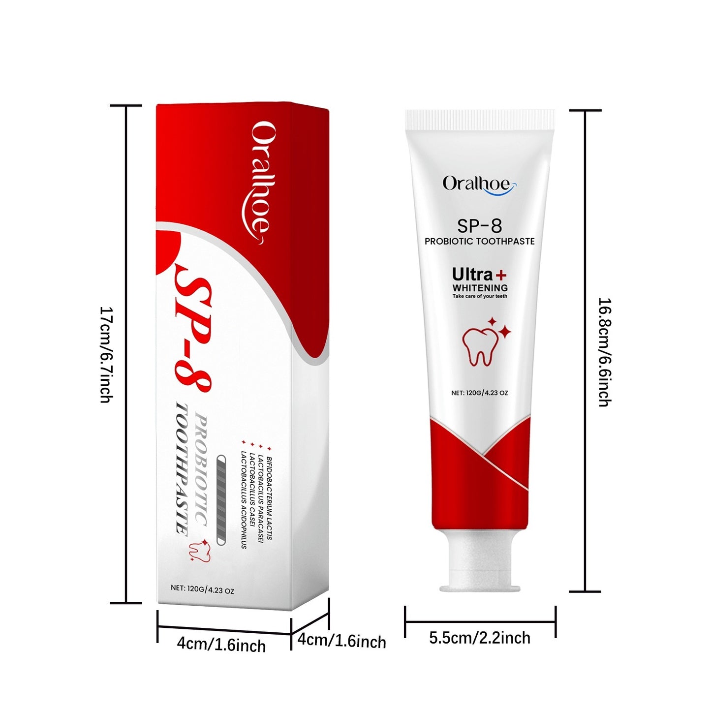 Temu Hot Sell Probiotic Whitening Toothpaste, Sp-8 Ultra Whitening Toothpaste,Fresh Breath  Strong Stains, Mint Flavor, Super Probiotics Used For Super Whitening And Fresh Breath