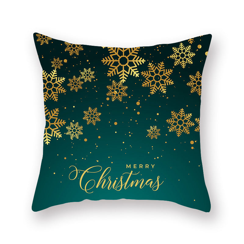 Christmas new peach skin cushion pillowcase