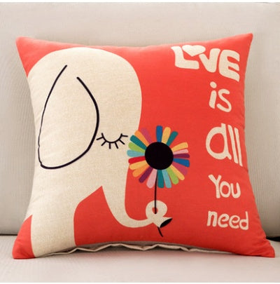 Square back cushion head cushion set square pillow cartoonpillow core pillow car small animal sofa