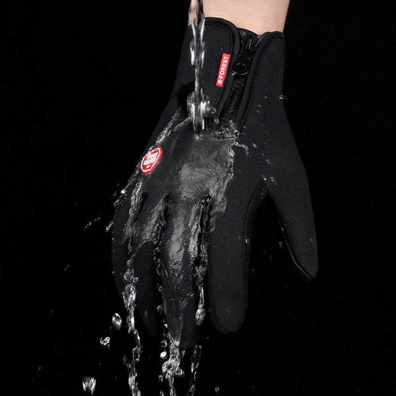 Winter Touch Screen Gloves - Waterproof Sports Gloves with Fleece