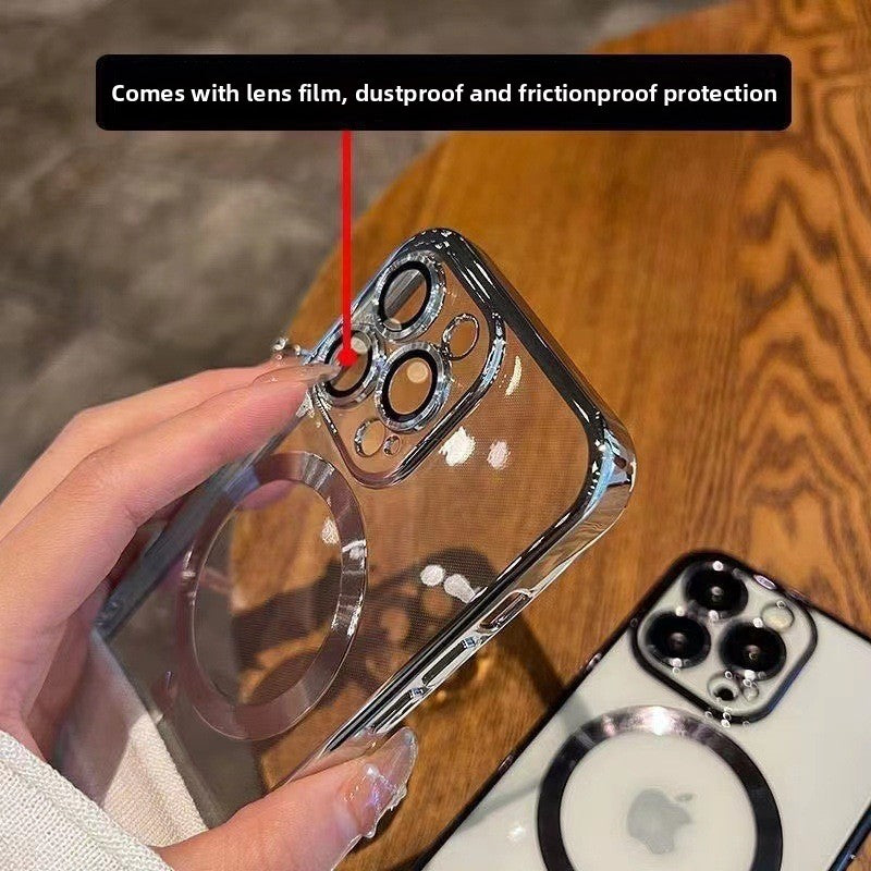 Magnetic Electroplated iPhone Case - Premium Transparent Design iPhone 16 Pro Max