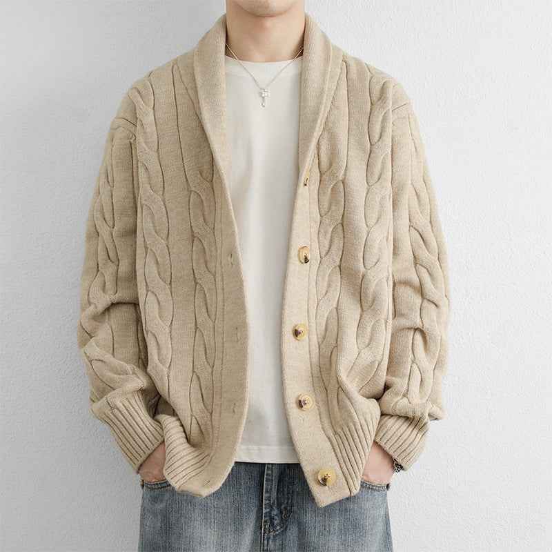 New Casual Versatile Retro Trendy Long-sleeve Cardigan Sweater