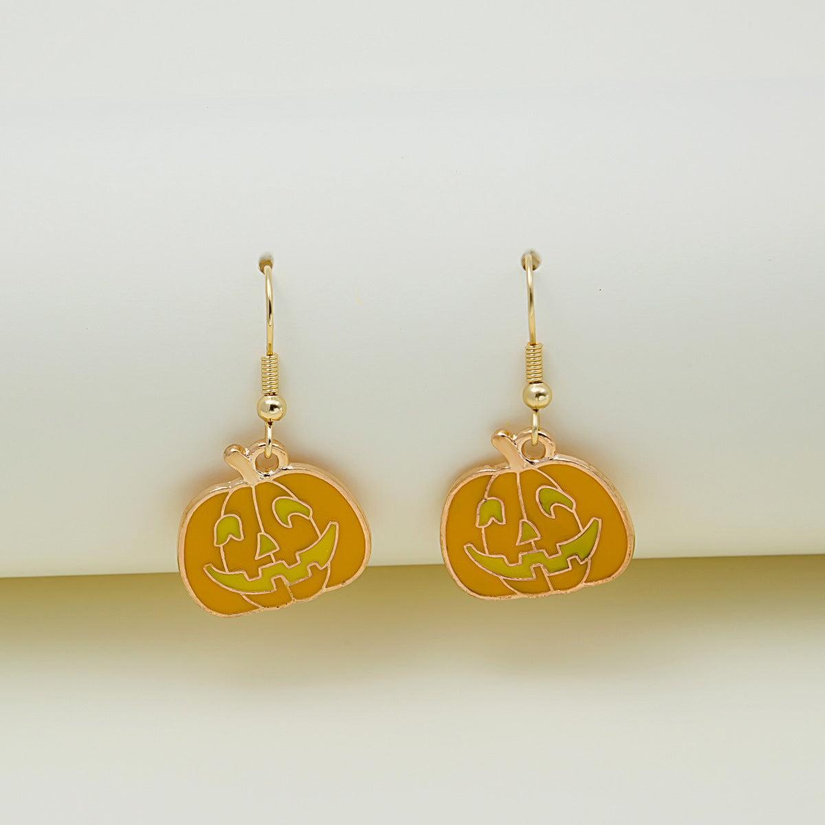 Halloween Pumpkin Earrings - Cute Spooky Oil Drop Alloy Jewelry