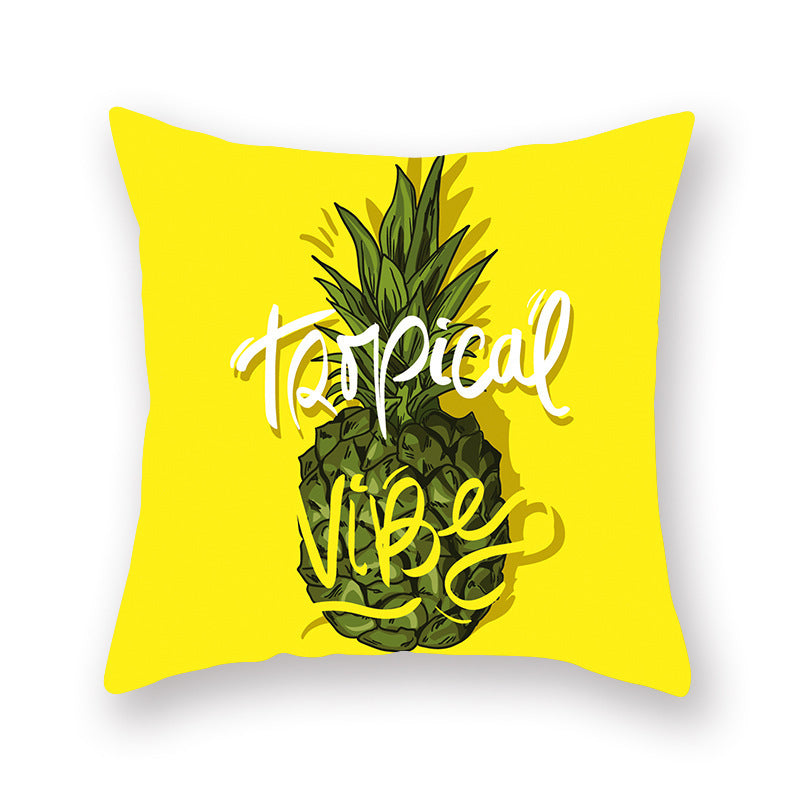 Bright Yellow Pineapple Hug Pillowcase Amazon Hot Style Home Lumbar Pillow Cushion Backrest