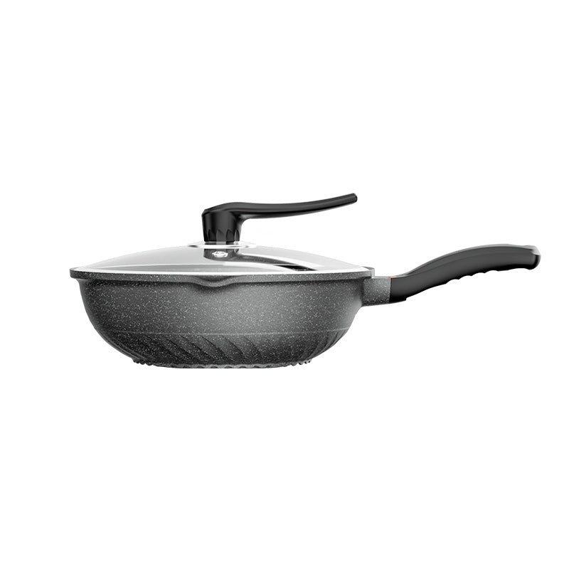 Premium Maifan Stone Non-Stick Wok - Flat Bottom Multi-Layer Composite Pan