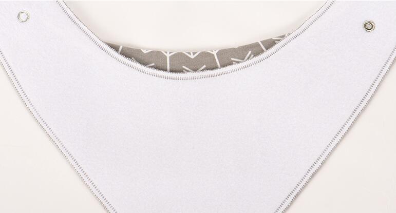Baby Bandana Bibs 4-Pack - Cotton Triangle Drool Bibs with Arrow & Wave Prints