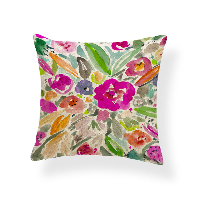 Daffodil printed cushion
