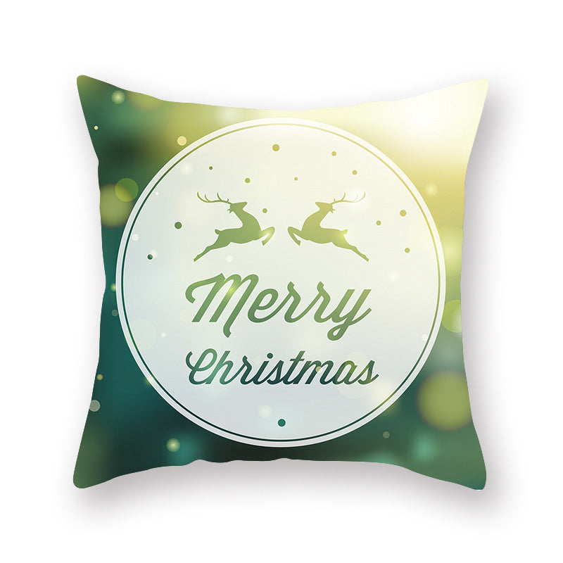 Christmas new peach skin cushion pillowcase