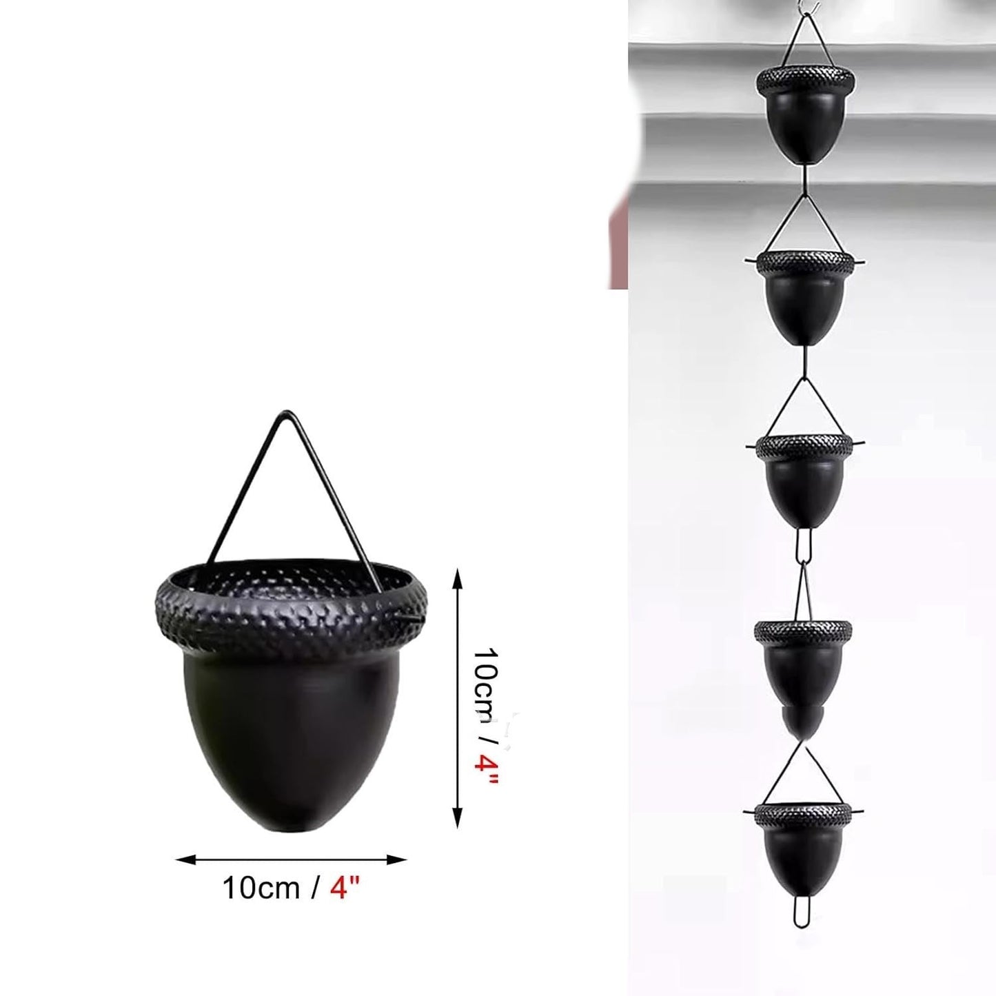 Premium Outdoor Rain Chain Pendant - Decorative Home Garden Accent