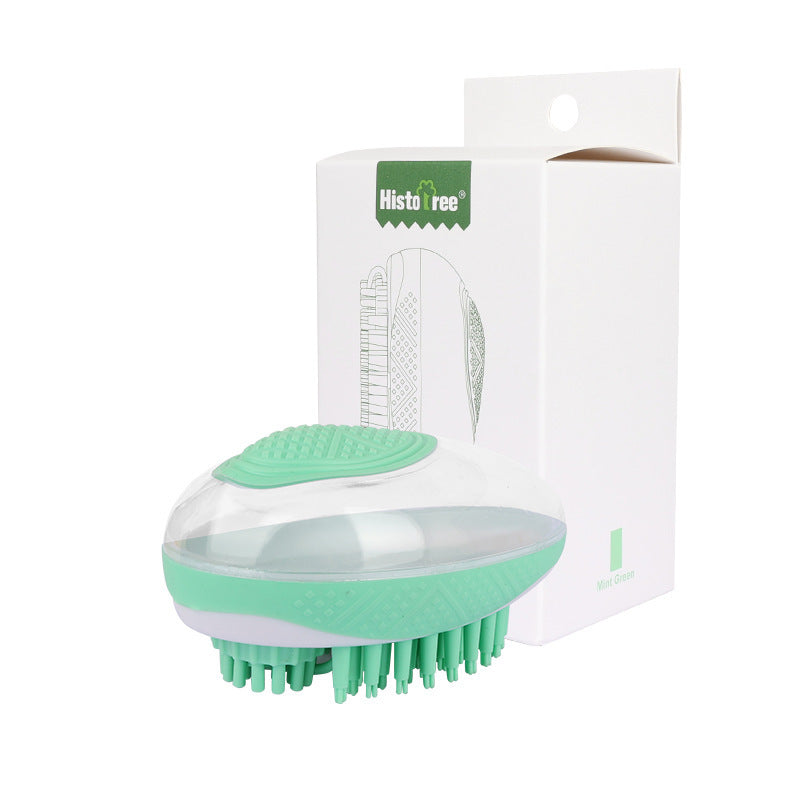 Dog Cat Bath Brush 2-in-1 - Pet SPA Massage Comb with Soft Silicone for Grooming & Shower