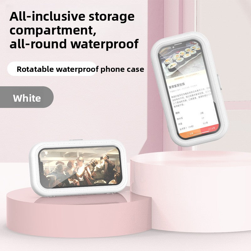 Bathroom Waterproof Phone Holder - Wall-Mount Shower Case with Touch Access