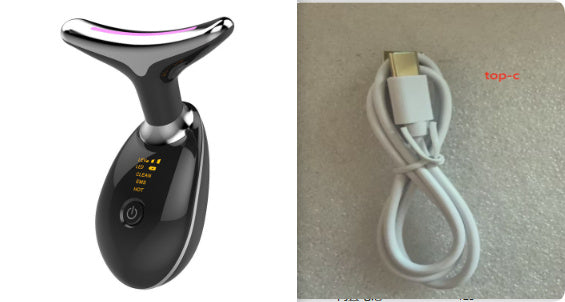 EMS Thermal Neck Lifting Massager - Electric Microcurrent Wrinkle Remover with LED Photon Therapy