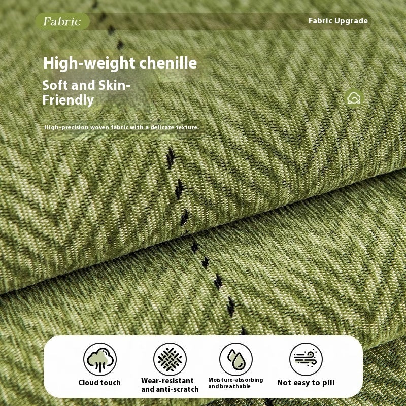 Chenille Straight-row Leather Sofa Cushion