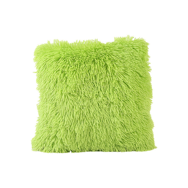 Living Room Bedroom Sea Velvet Solid Color Cushion Cover