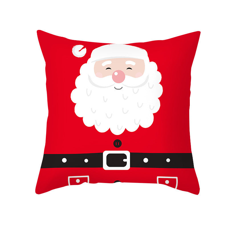 Cartoon Letter Printed French Velvet Cushion Cover