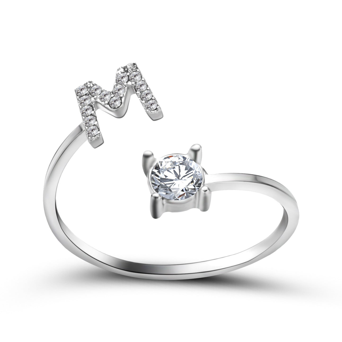 Adjustable Initial Letter Ring - Personalized Alphabet Jewelry