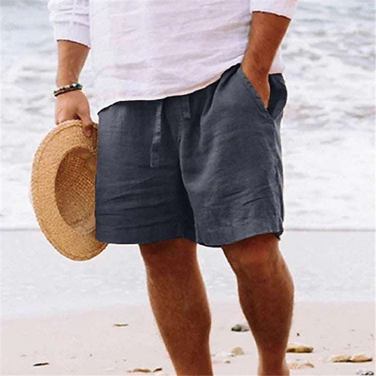 Men's Fashion Personality Cotton Hemp Shorts - Casual Summer Comfort