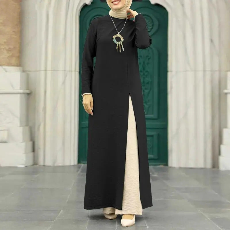 Silk long-sleeved robe
