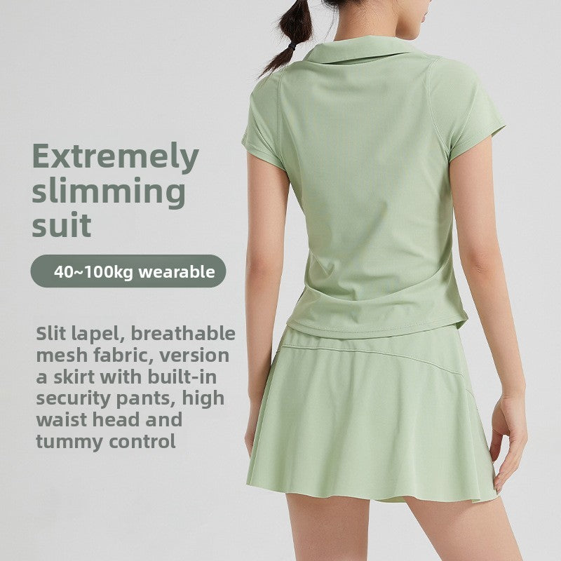 Women's Lightweight Yoga Tennis Skirt - Breathable Sports Suit