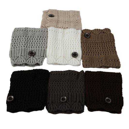 Women's Winter Crochet Knit Leg Warmers - 1 Pair