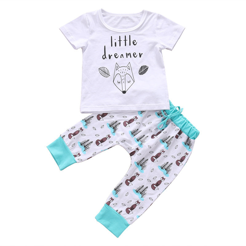 Newborn Baby Clothes Set - T-Shirt Tops & Pants Outfit for Boys & Girls