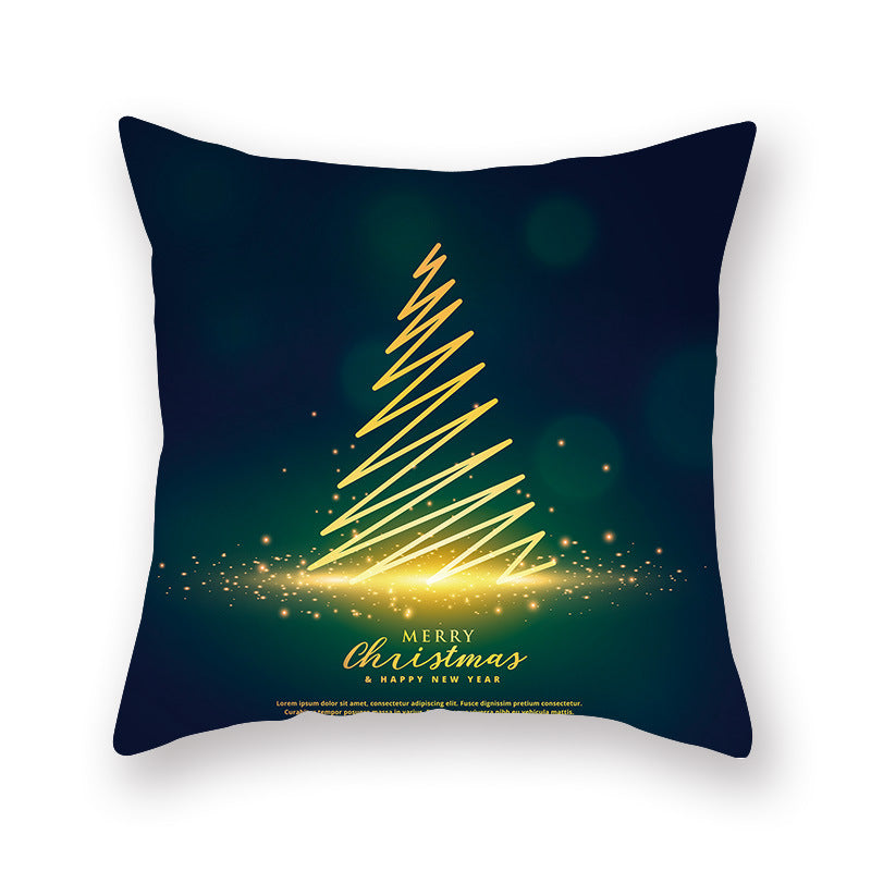 Christmas new peach skin cushion pillowcase
