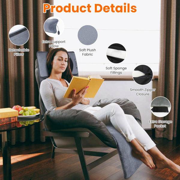 Full Body Electric Massage Cushion, Back Massage Mattress Chair Cushion With Neck Massage Pillow,With 10 Types Of Vibrating Motor Timers