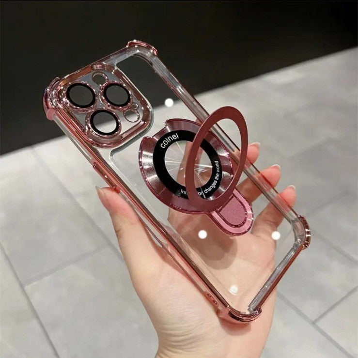 Magnetic Stand iPhone Case - Electroplated Space Design