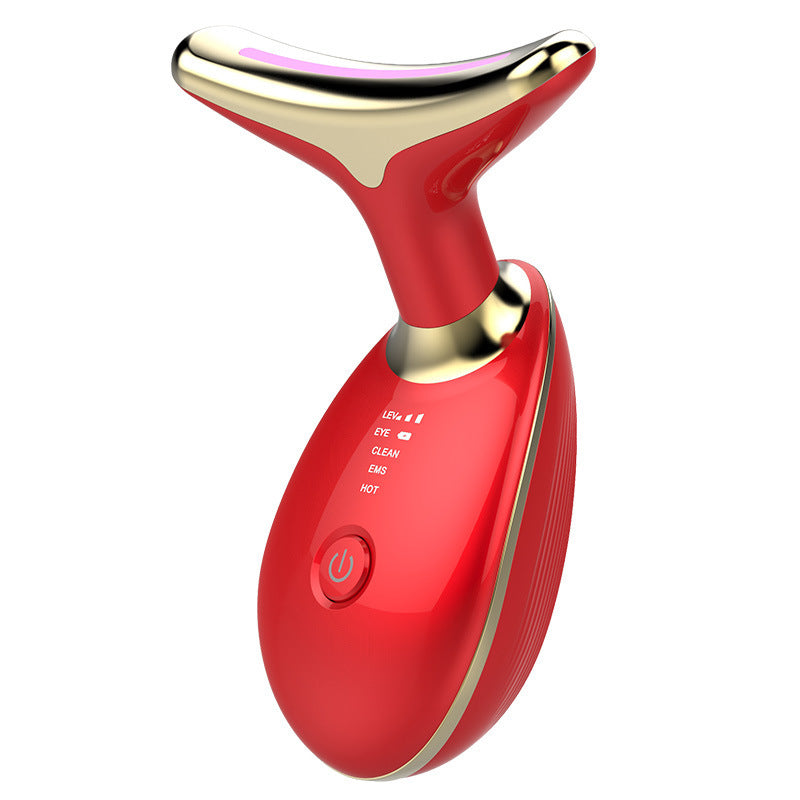 EMS Thermal Neck Lifting Massager - Electric Microcurrent Wrinkle Remover with LED Photon Therapy