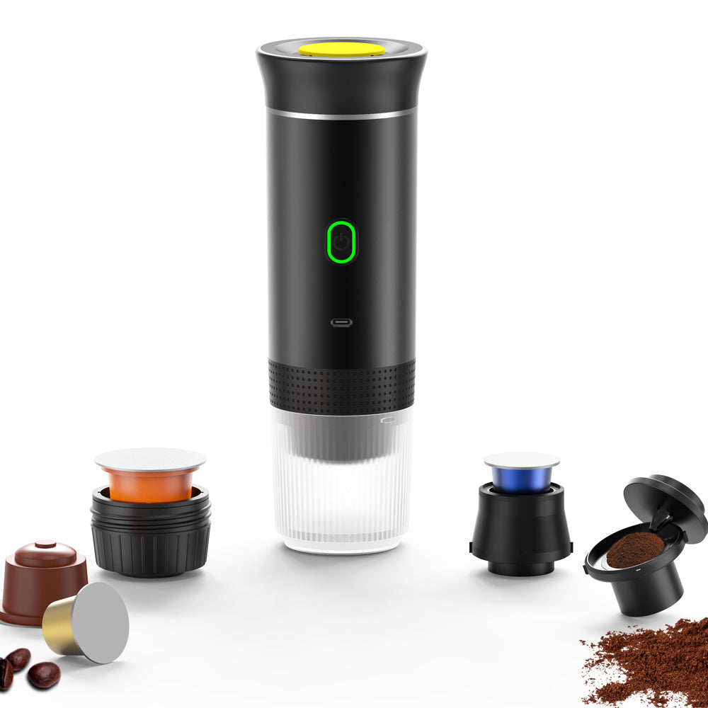 Portable Electric Capsule Coffee Machine - Wireless Heating Travel Espresso Maker