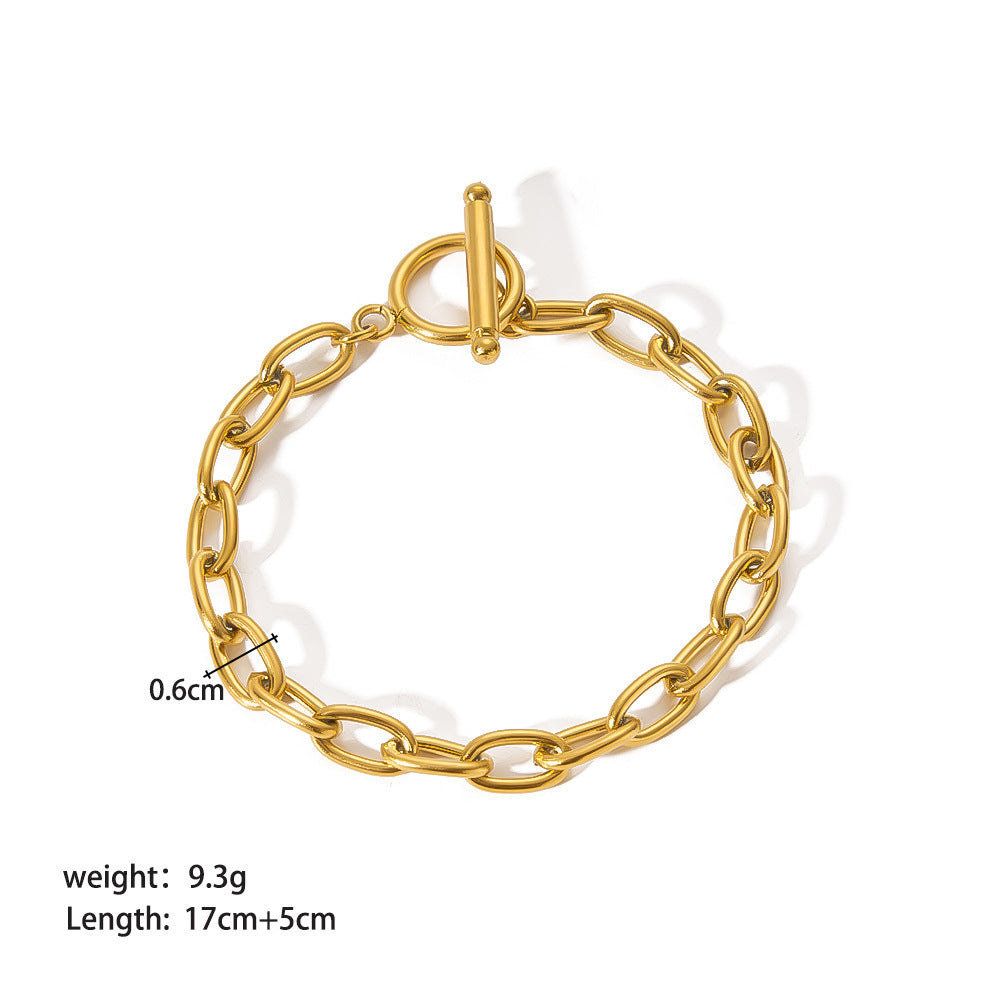 Women's Stainless Steel Bracelet - Elegant Ornament Design