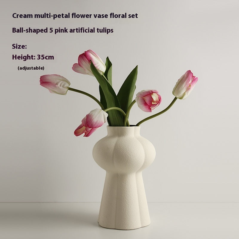 Premium Vase Decoration - Living Room Flower Arrangement Home Centerpiece