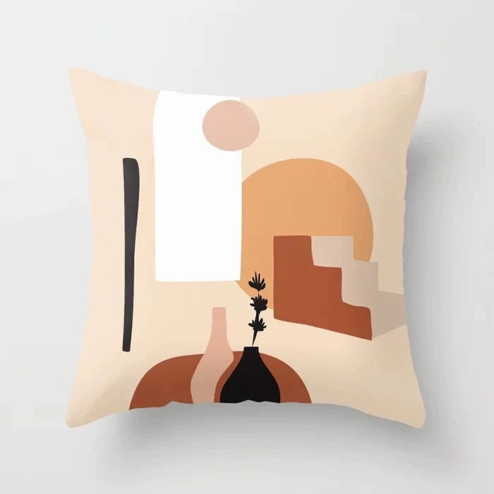 Abstract Geometric Portrait Pillowcase - Modern Art Home Sofa Cushion Pillow Cover