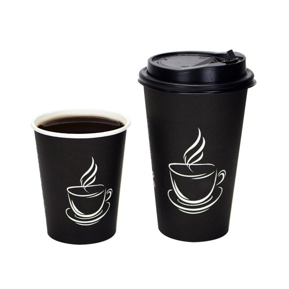 Thickened Paper Coffee Cups - Insulated Disposable Hot Beverage Cups