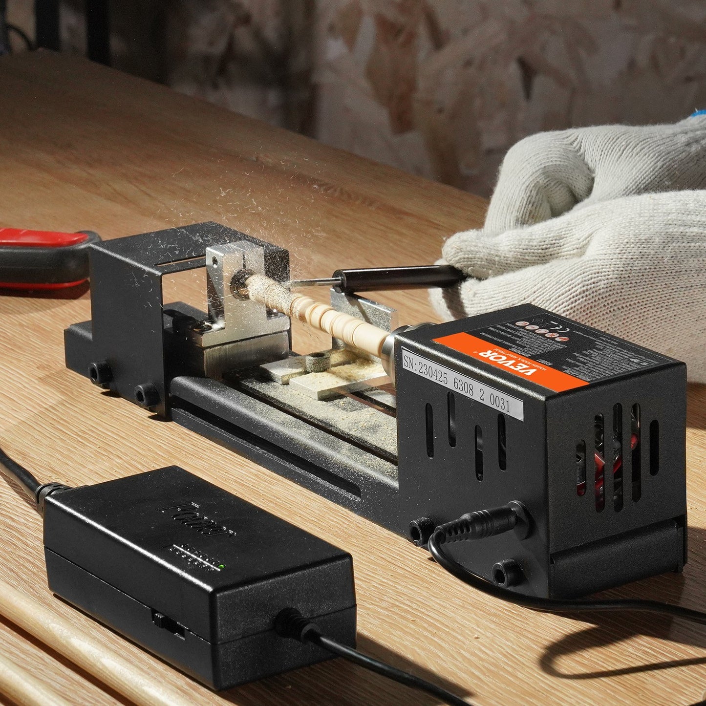 Mini Lathe Machine, 2.76 In X 6.3 In, 24VDC 96W Mini Wood Lathe Tools Milling Machine Accessories,