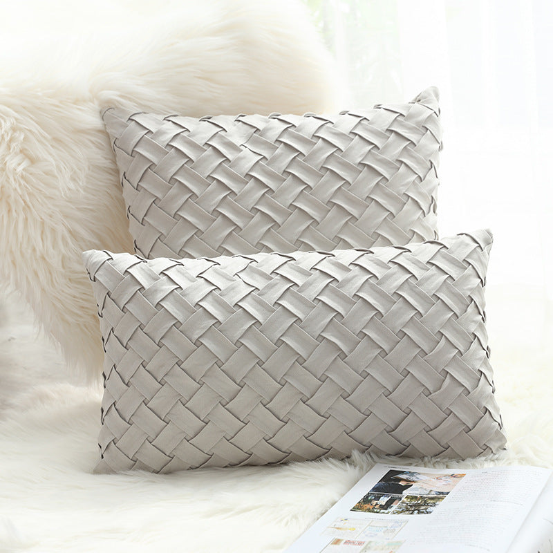 Buckskin woven cushion cover