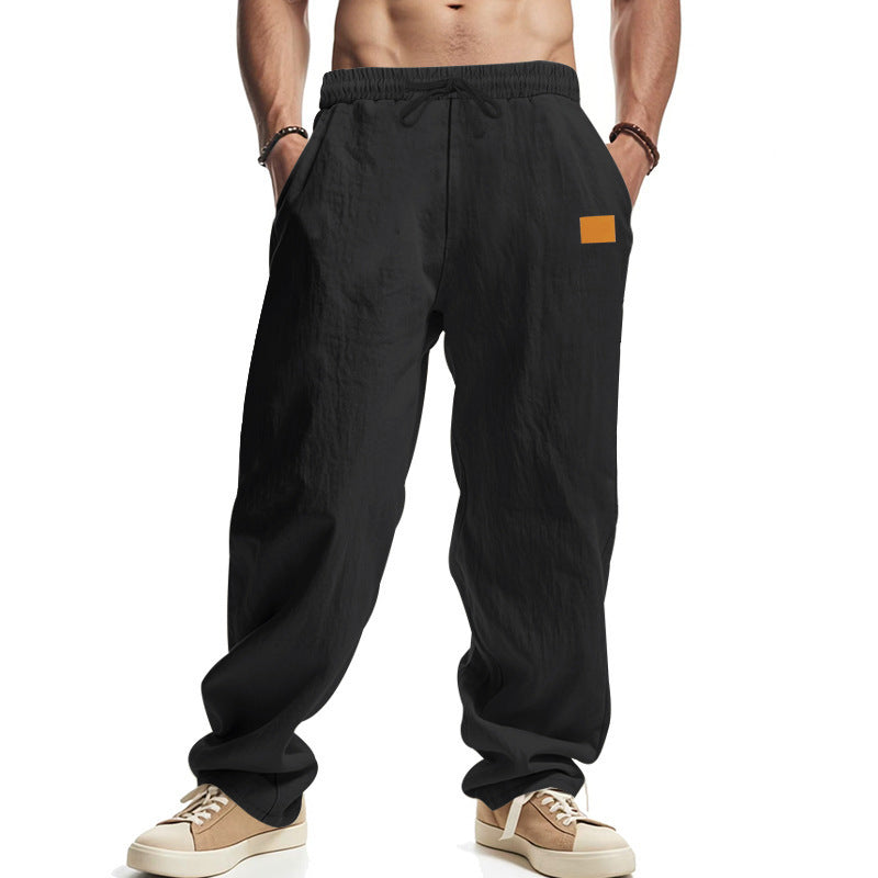 Men's Breathable Casual Beach Trousers - Simple Linen Summer Pants