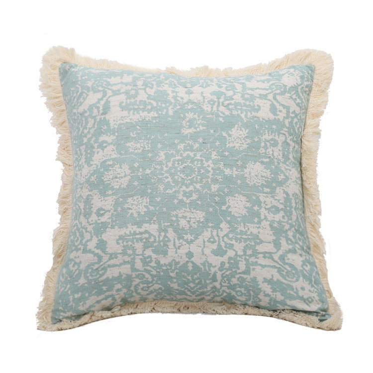 Printed woven tufted pillow cushion cover