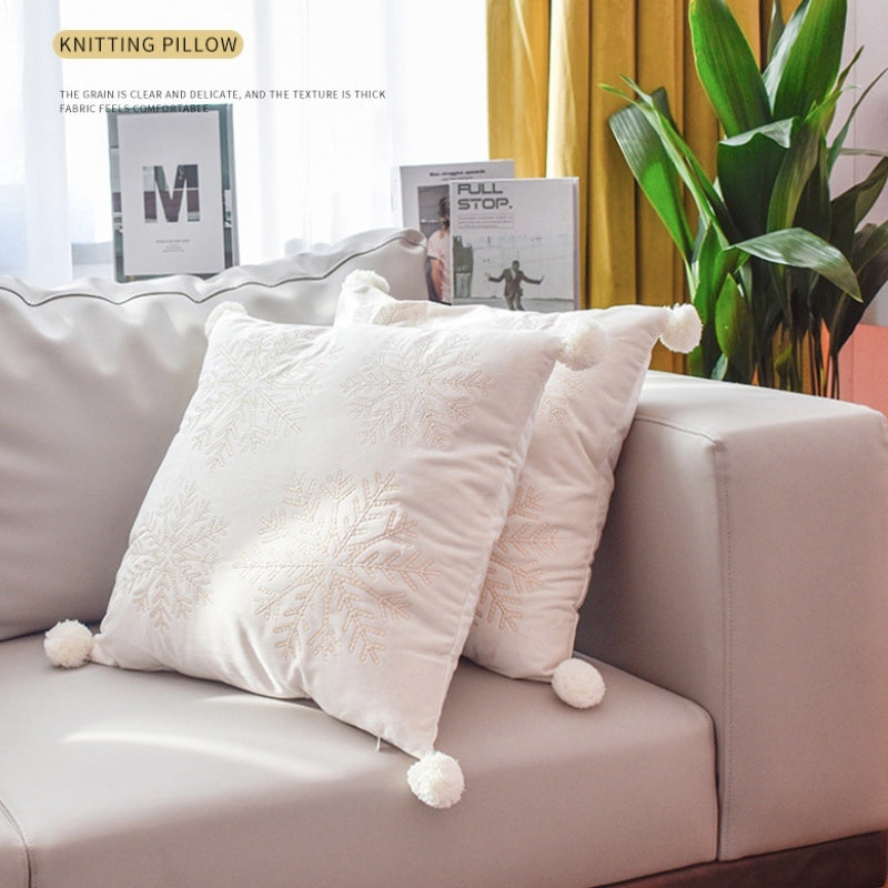 Christmas Tree Deer Cushion Cover Bedroom Pillow