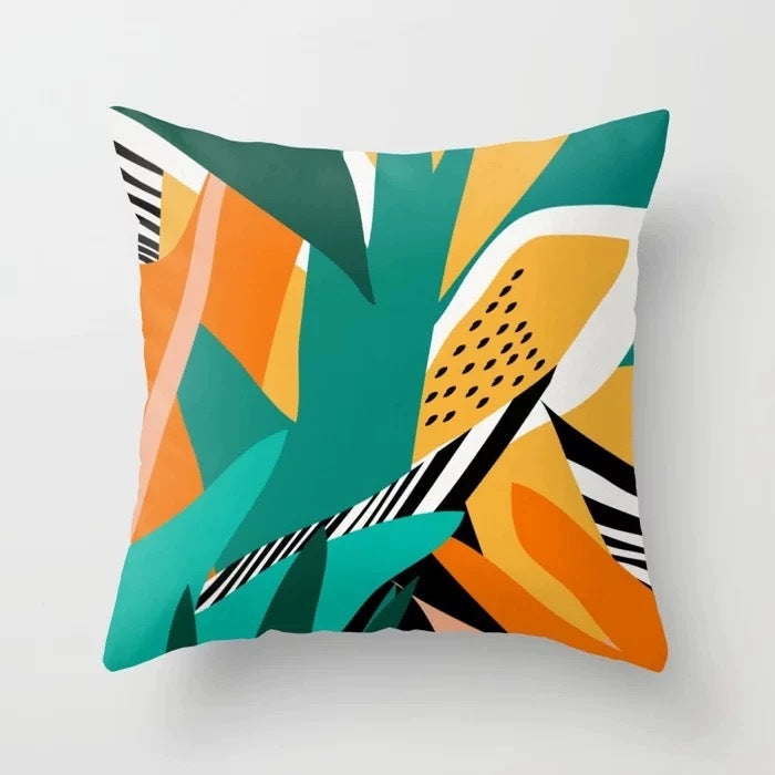 Abstract Geometric Portrait Pillowcase - Modern Art Home Sofa Cushion Pillow Cover