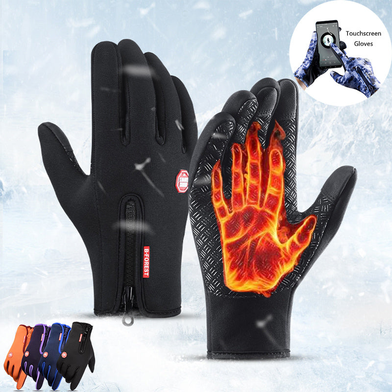Winter Touch Screen Gloves - Waterproof Sports Gloves with Fleece